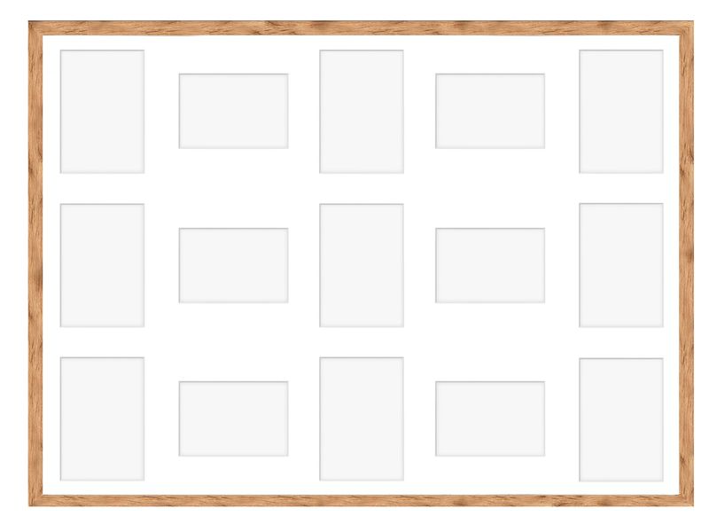 Ramka na 15 zdjęć Hekla 60x80x15 MDF galeria naturalny 1szt. zdjęcie 2