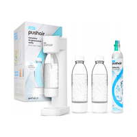 Saturator do wody Dafi PushAir + 2 x butelka 0,7 L + nabój CO2 zestaw biały