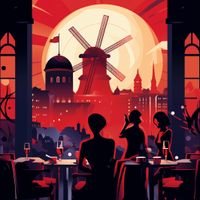 Plakat 80x80cm Wieczorne Bale przy Wiatraku