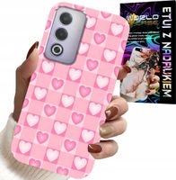 ETUI DO OPPO A80 5G - SERCA KRATKA RÓŻOWA OBUDOWA CASE + FOLIA