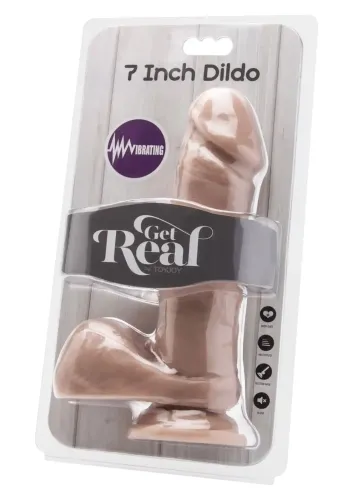 Dildo 7in. with Balls Vibrator Light skin tone na Arena.pl