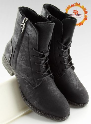 Botki sznurowane czarne 6177 BLACK - 41 na Arena.pl