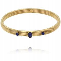 Bransoletka damska złota By Dziubeka lapis lazuli 18cm