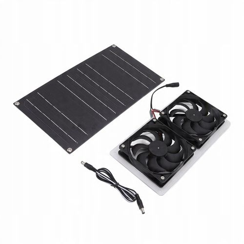 WENTYLATOR 12V + PANEL SOLARNY SŁONECZNY 100W USB na Arena.pl