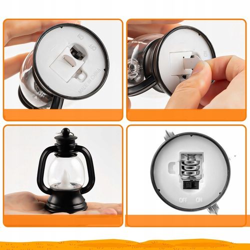 12 szt Mini Latarni w Stylu Vintage, Olejowa, Wisząca Latarnia Naftowa,LED na Arena.pl