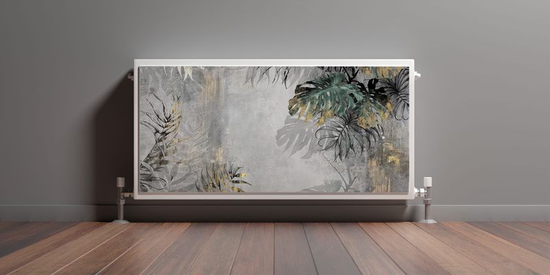 Mata MAGNETYCZNA Grzejnika Tropikalne Liście Rośliny 80cm x 60cm zdjęcie 3