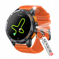 ZEGAREK SMARTWATCH MĘSKI Z GPS WODOODPORNY SPORT ROZMOWY KOMPAS LATARKA PL