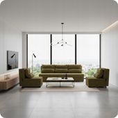 Zestaw KIMO funkcja spania sofa fotele Family Meble brązowy Ramona welur