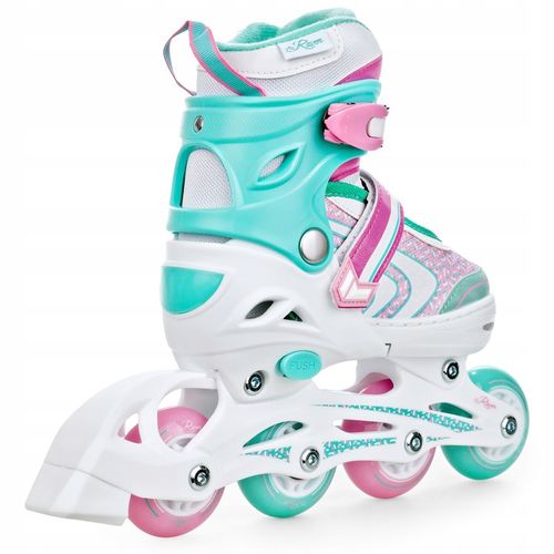 Rolki Regulowane RAVEN Lia PLUS Mint 34-37 Kółka LED na Arena.pl