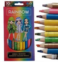 KREDKI TĘCZOWE 10 KOLORÓW RAINBOW HIGH 1219