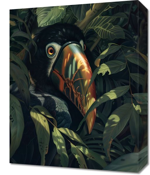 Obraz 40x50cm Skryty Tukan zdjęcie 1
