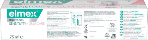 ELMEX SENSITIVE PLUS SENSITIVITY GUM CARE PASTA DO ZĘBÓW 75 ML na Arena.pl