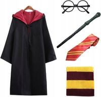 Kostium męski Harry Potter Clearly czarny M peleryna Gryffindor
