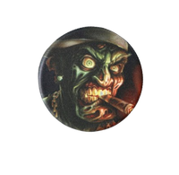 Metalowy Młynek do Tytoniu Suszu Czarny z Wściekłym Gościem Palącym Cygaro