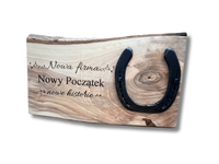 Oryginalny prezent na szczęście podkowa nowa firma deska z grawerem