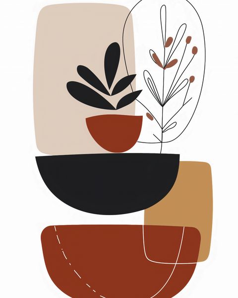 Plakat 40x50cm Botaniczna Abstrakcja zdjęcie 1