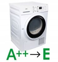 SUSZARKA KONDENSACYJNA Z POMPĄ CIEPŁA CDR-0816SHP 8kg 16 programów A++ - D
