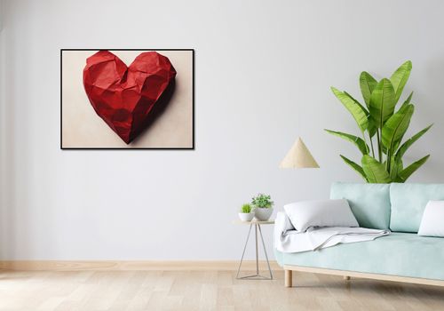 Plakat 100x75cm Kreślone Serce na Arena.pl