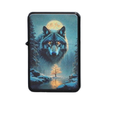 Zapalniczka Benzynowa z Nadrukiem Mistyczny wilk z czerwonymi oczami