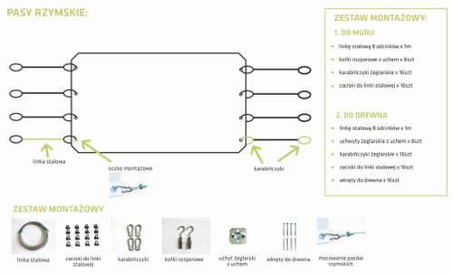PAS RZYMSKI ŻAGIEL PRZECIWSŁONECZNY OGRODOWY ZACIENACZ 2,1 X7M na Arena.pl