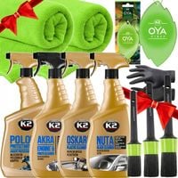 K2 Zestaw KOSMETYKÓW do PIELĘGNACJI CZYSZCZENIA AUTA SAMOCHODU na Prezent