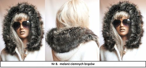 Futrzane OBSZYCIE do KAPTURA KOŁNIERZ SZALIK na Arena.pl