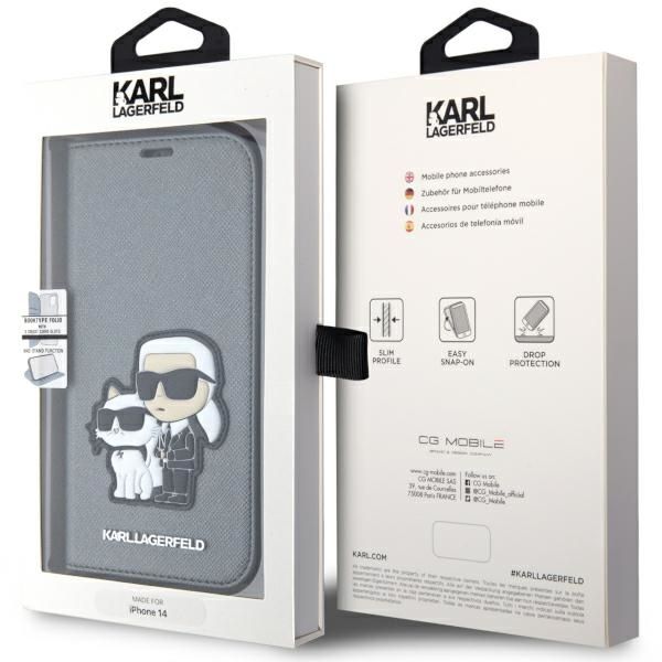 Etui Karl Lagerfeld do iPhone 15, iPhone 14, iPhone 13, Srebrny zdjęcie 7