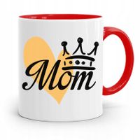 Kubek Czerwony Prezent Dla Mamy Matki Mamusi Mom Z Nadrukiem Ze Zdjęciem