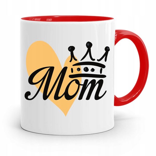 Kubek Czerwony Prezent Dla Mamy Matki Mamusi Mom Z Nadrukiem Ze Zdjęciem zdjęcie 1