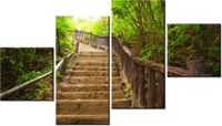 90CM 160 OBRAZ 4 ELEM SCHODAMI GÓRĘ ŚCIENNY