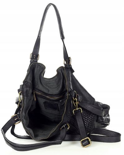 Skórzana torebka shopper z regulowanymi rączkami na Arena.pl