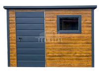 Schowek Domek Ogrodowy 2,5x2m Drzwi Okno Drewnopodobny Dach Spad  TS646