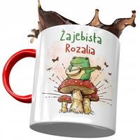 Kubek Czerwony Dla Rozalii Koleżanki Prezent Z Nadrukiem Ze Zdjęciem