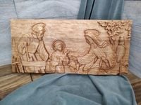 Obraz z drewna ślub prezent Święta Rodzina VI 60cm