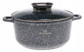 GARNEK Ceramiczny MARMUROWY 24cm INDUKCJA Gaz 4,3l 3905