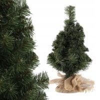 CHOINKA SZTUCZNA JAK ŻYWA MAŁA 80 cm ZIELONA NA SZAFKĘ BIURKO GRATIS JUTA