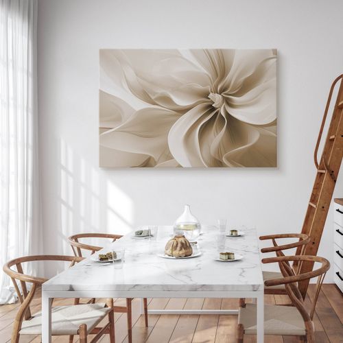 Obraz Na Płótnie Abstrakcja Kremowy Kwiat Dekoracja Glamour 120cm x 80cm na Arena.pl