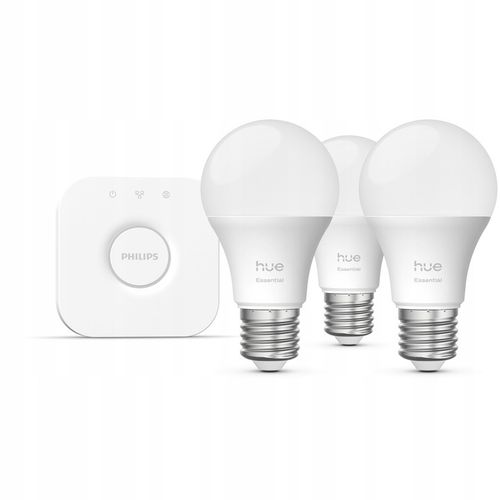 Żarówka LED E27 8W RGB Inteligentna 3 szt. + Mostek Philips HUE na Arena.pl