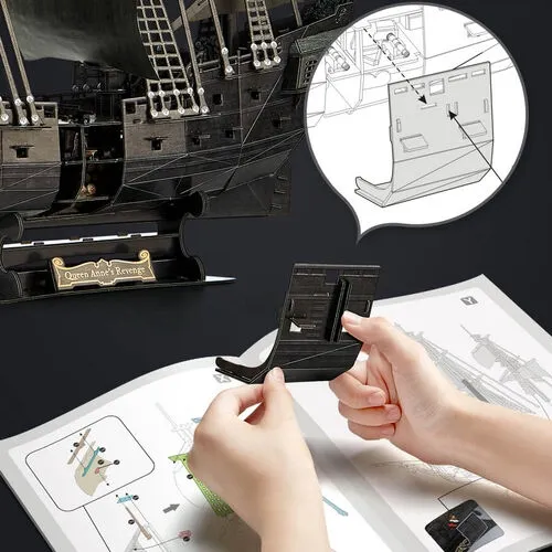 Puzzle 3D LED. Okręt Zemsta Królowej Anny na Arena.pl