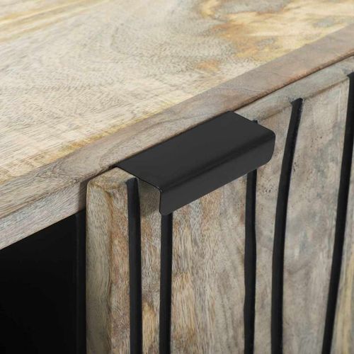 Szafka pod telewizor Biały 105 x 33 x 46 cm lite drewno mango na Arena.pl