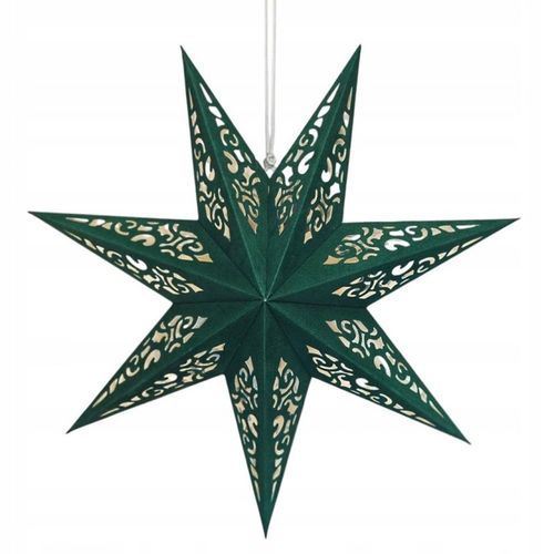 DUŻA GWIAZDA PAPIEROWA ŚWIĄTECZNA AŻUROWA ZIELONA 35 cm WITRAŻ 3D na Arena.pl