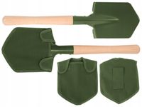 Saperka wojskowa turystyczna MFH z drewnianym trzonkiem i pokrowcem