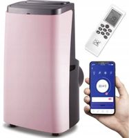 Designerski KLIMATYZATOR PRZENOŚNY RÓŻOWY 3,5kW 12000 BTU WIFI APLIKACJA