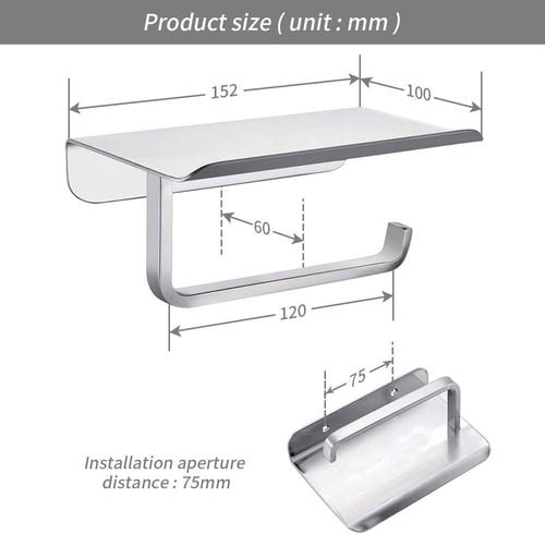 uchwyt na papier toaletowy ścienny stal na Arena.pl