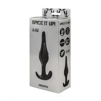 korek analny silikonowy lola toys smooth czarny 10,5 cm