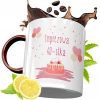 Kubek Bordowy 40 Urodziny Na Urodziny Prezent Z Nadrukiem Ze Zdjęciem