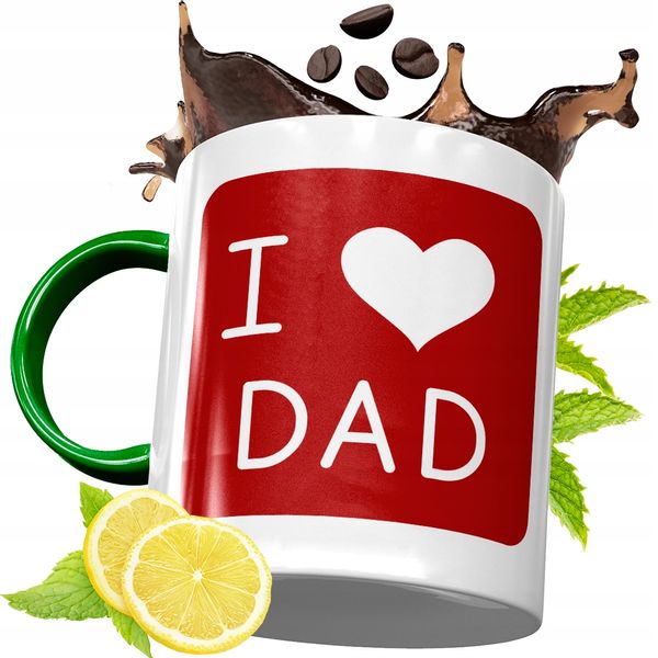 Kubek Zielony Dla Taty Tatusia Na Urodziny Prezent Z Nadrukiem Ze Zdjęciem zdjęcie 1