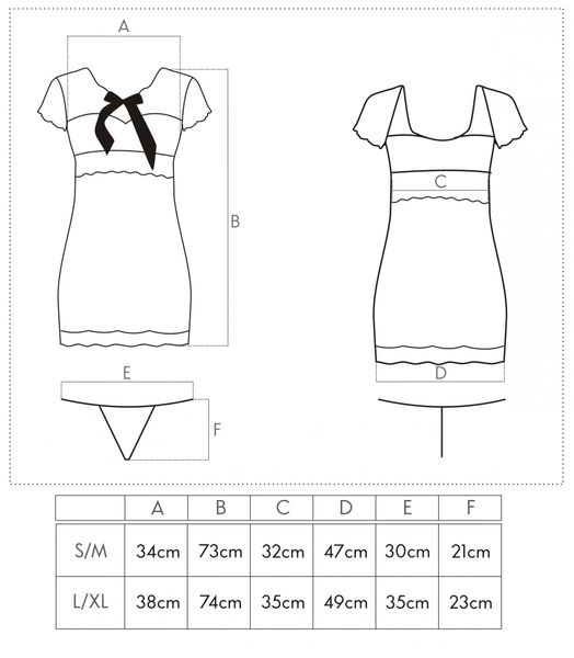 KOSZULKA NOCNA Z BŁĘKITNĄ KORONKĄ STRINGI S/M zdjęcie 4