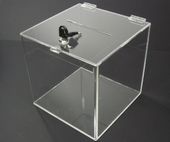 Urna skarbonka puszka skrzynka z plexi 20x20x20cm