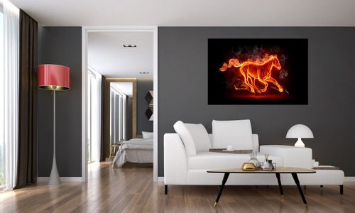Obraz 120X80 Ognisty  Koń na Arena.pl